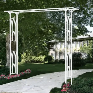 White Garden Arch Arbor