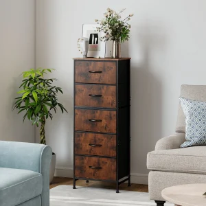 Dresser With 5 Fabric Lined Drawers